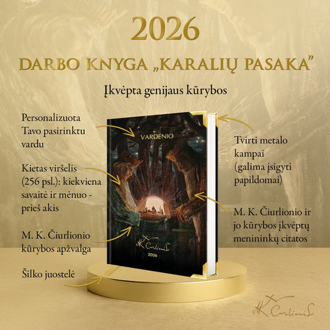 DARBO KNYGA „KARALIŲ PASAKA 2026“: įkvėpta Čiurlionio vizijų + galimybė personalizuoti - COCO&CO