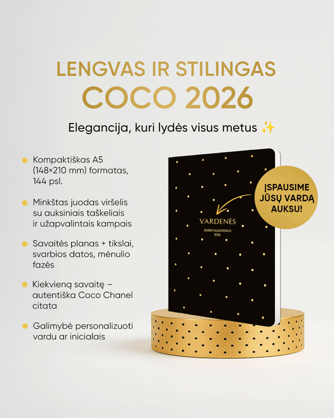 LENGVAS IR STILINGAS COCO 2026: elegancija, kuri lydės visus metus – užapvalinti kampai + galimybė personalizuoti - COCO&CO