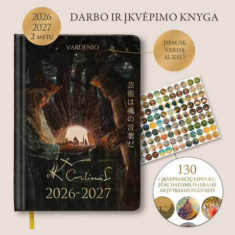 M. K. Čiurlionio įkvėptas trikalbis darbo kalendorius 2026–2027: 2 metai darbams, kūrybai ir tylai - COCO&CO