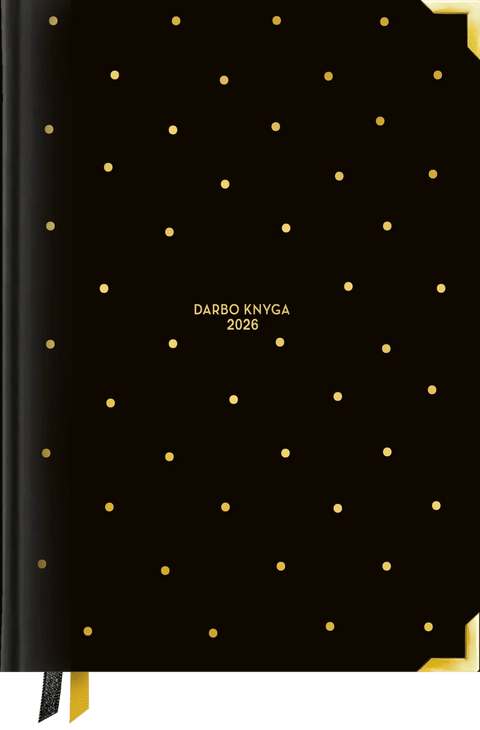 MAŽA JUODA COCO DARBO KNYGA: 2026 m. su Coco Chanel biografija ir citatomis (M dydis) + galimybė personalizuoti - COCO&CO