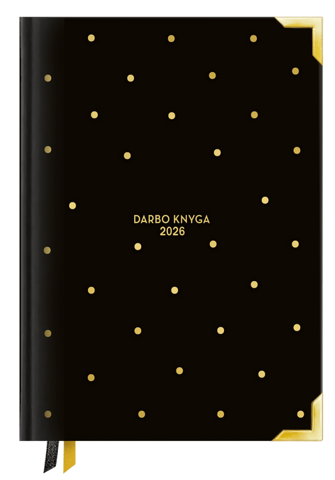 MAŽA JUODA COCO DARBO KNYGA: 2026 m. su Coco Chanel biografija ir citatomis (S dydis) + galimybė personalizuoti - COCO&CO