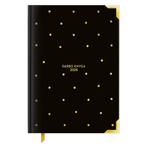 MAŽA JUODA COCO DARBO KNYGA: 2026 m. su Coco Chanel biografija ir citatomis (S dydis) + galimybė personalizuoti - COCO&CO