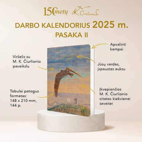 PASAKA II: 2025 m. darbo kalendorius su M. K. Čiurlionio paveikslu + personalizuotas Jūsų vardu! - COCO&CO