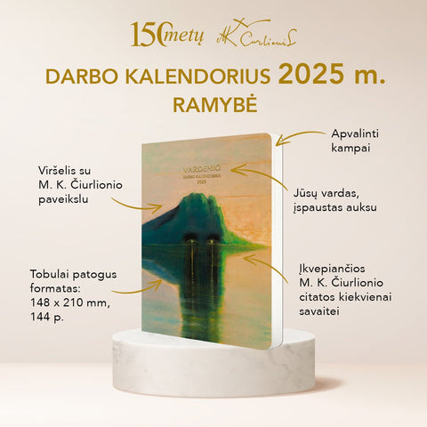 RAMYBĖ: 2025 m. darbo kalendorius su M. K. Čiurlionio paveikslu + personalizuotas Jūsų vardu! - COCO&CO