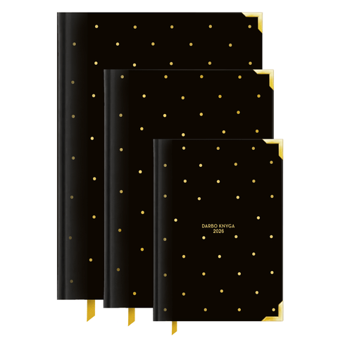 VIDUTINĖ JUODA COCO DARBO KNYGA: 2026 m. su Coco Chanel biografija ir citatomis (M dydis) + galimybė personalizuoti - COCO&CO