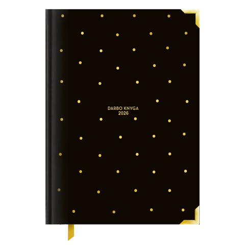 VIDUTINĖ JUODA COCO DARBO KNYGA: 2026 m. su Coco Chanel biografija ir citatomis (M dydis) + galimybė personalizuoti - COCO&CO